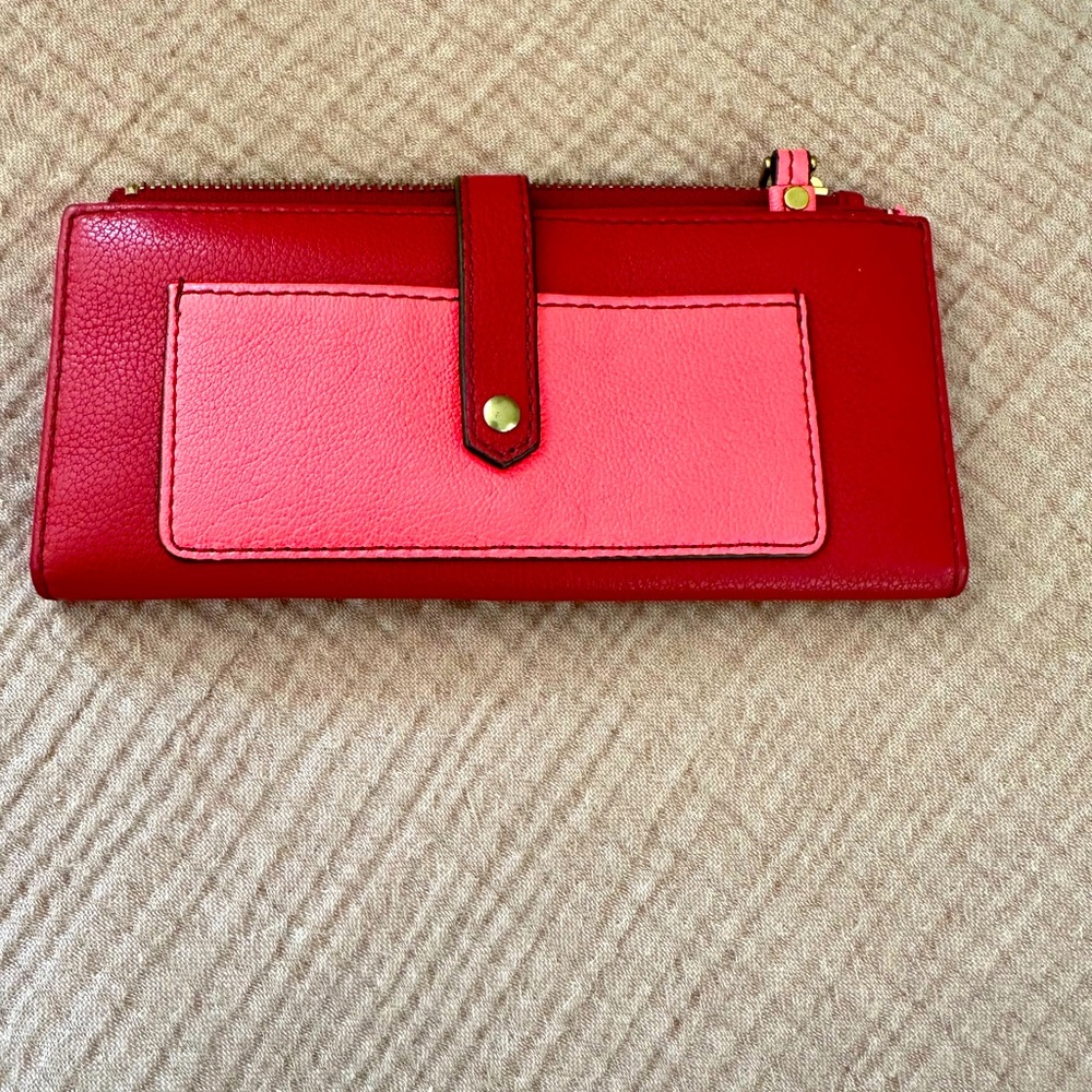 Fossil Button Close Checkbook Wallet - image 1